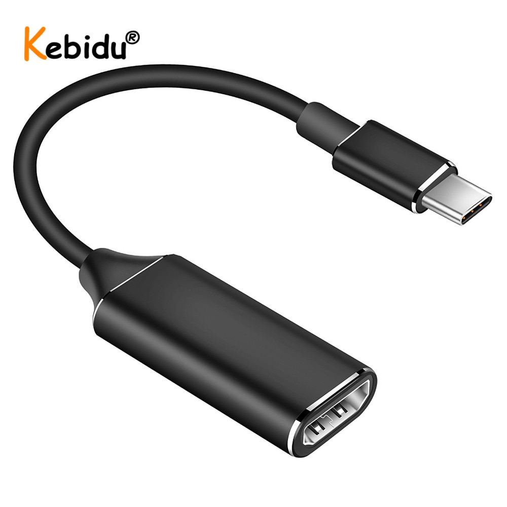 Kebidu Usb Type C Naar Hdmi-Compatibele Kabel Adapter 4K 30Hz Hoge Snelheid USB3.1 Converter Man vrouwelijke Voor Tv Display Pc Computer
