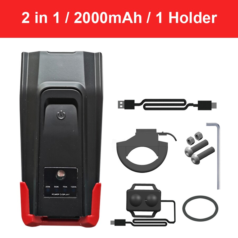 Ficklampa för cykel  t6 led cykeldatorhorn usb cykelljus fram 2 hållare vattentät cykelstrålkastare vägmätare tillbehör: 2000 mah röd
