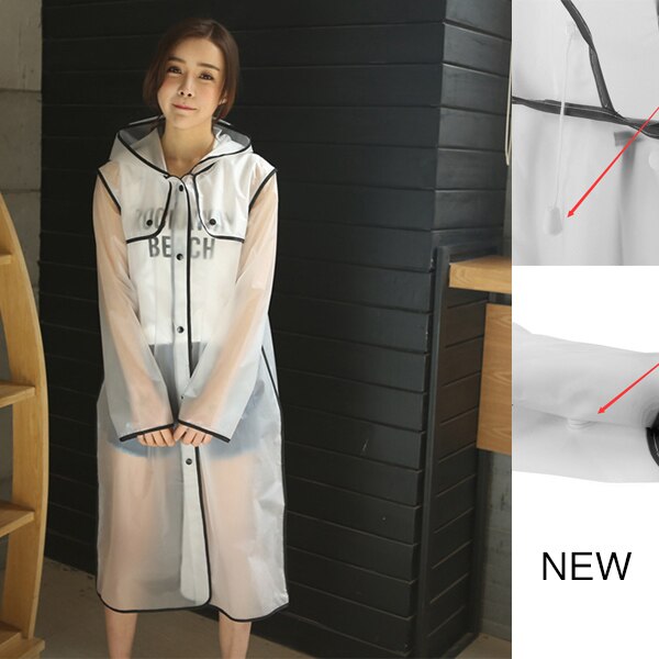 Dames transparante eva plastic meisjes regenjas reis waterdichte regenkleding volwassen poncho outdoor regenjas: 3 / Xl