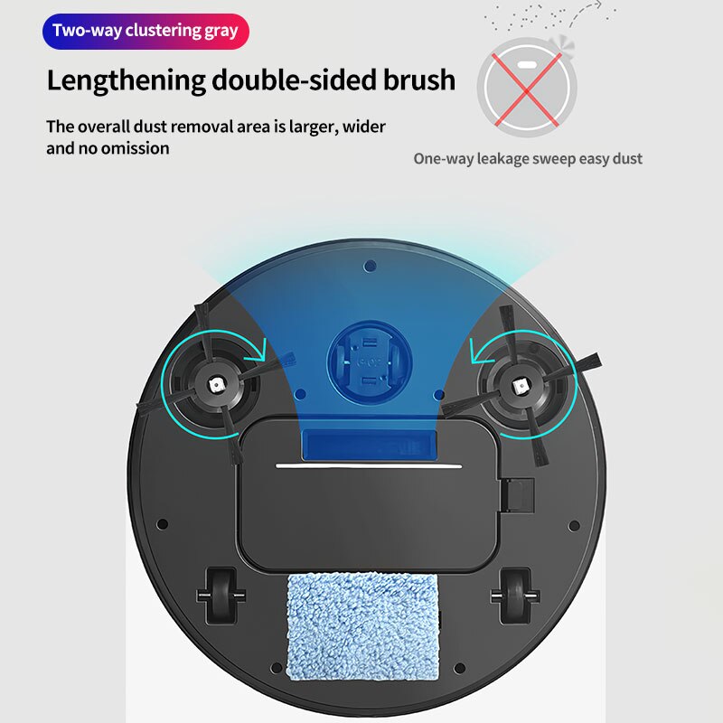 Home Intelligent Robot Vacuum Cleaner Smart Cleaning Wet Mopping Sweeping Dust Self Navigated Rechargeable Smart Cleaner Robot