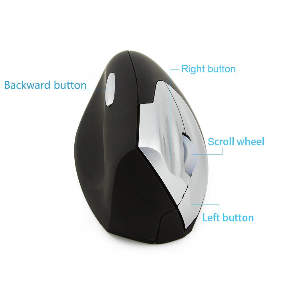 CHYI Ergonomic Left Hand Gamer Mouse Home Vertical Mice Healthy Wrist Healing 1600DPI USB Optical Computer Mouse For Laptop PC