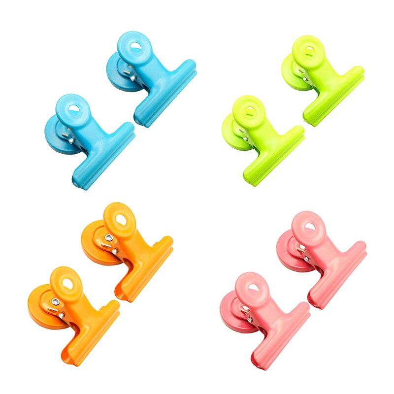 8 stk magnetiske metalclips farvede magneter klips perfekte køleskabsmagneter køkkenmagneter whiteboardmagneter til hjemmeskole, klasse: Default Title