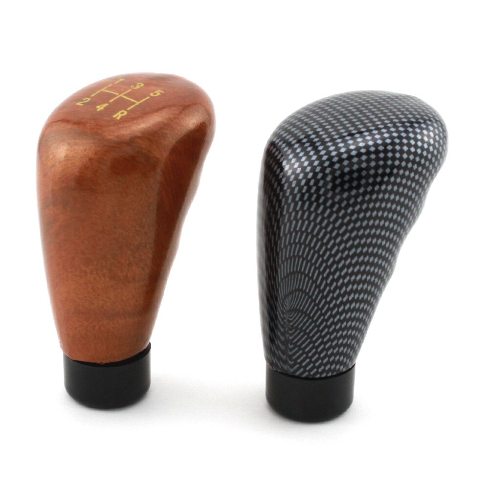 Racing Auto Shift Knob Universal Car Manual Gear Shifter Lever Stick ABS Material Peach Wood Style Carbon Fiber Look