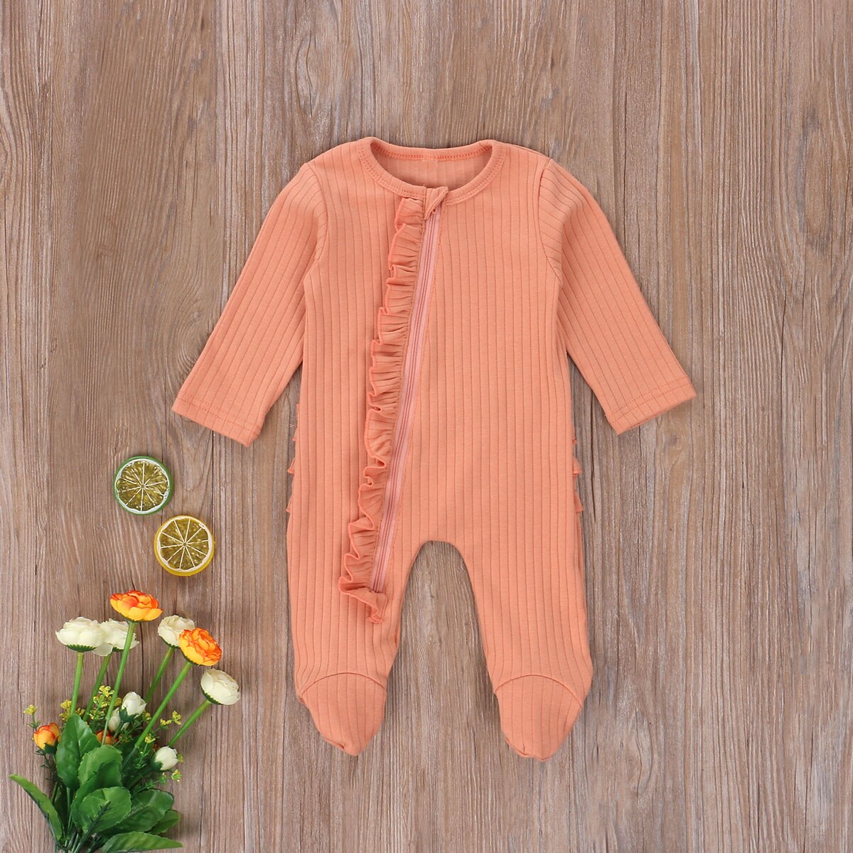 Baby Sleepwear Cotton Soft Kids Boy Girls Pajamas Autumn Warm Solid Long Sleeve Nightwear Clothes Kids Clothing 0-6 Months