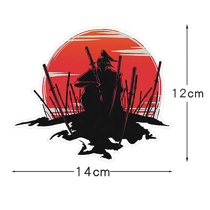 Autocollant Graffiti Samurai Kokor pour Décoration de Voiture, Accessoire de Protection Solaire pour Fenêtre de Camping-Car, 13cm