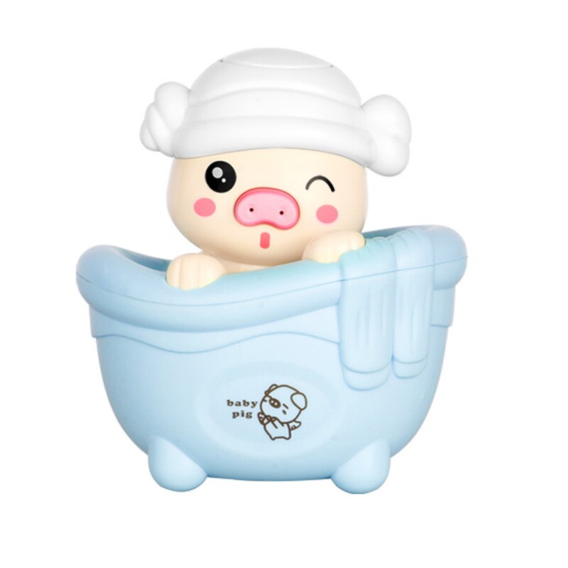 1 stk baby badning legetøj sød tegneserie gris vand spray sprinkler klassisk baby vand legetøj spædbarn svømme urværk børn strand legetøj: 5