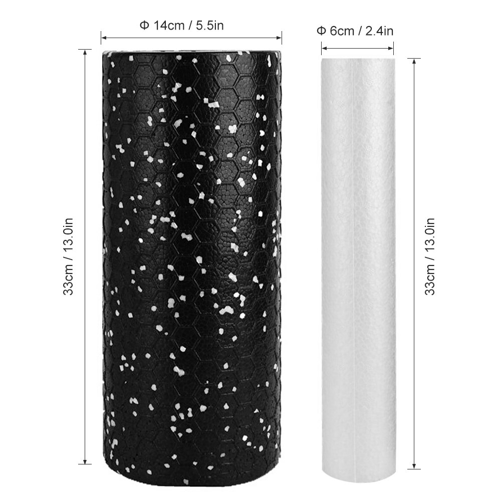 2Pcs Gym Fitness Yoga Foam Roller Set Pilates Blok Pinda Massage Roller Bal Voor Therapie Ontspannen Oefening Stress