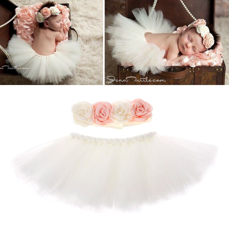 Newborn Photography Props Infant Costume Outfit Princess Baby Tutu Skirt