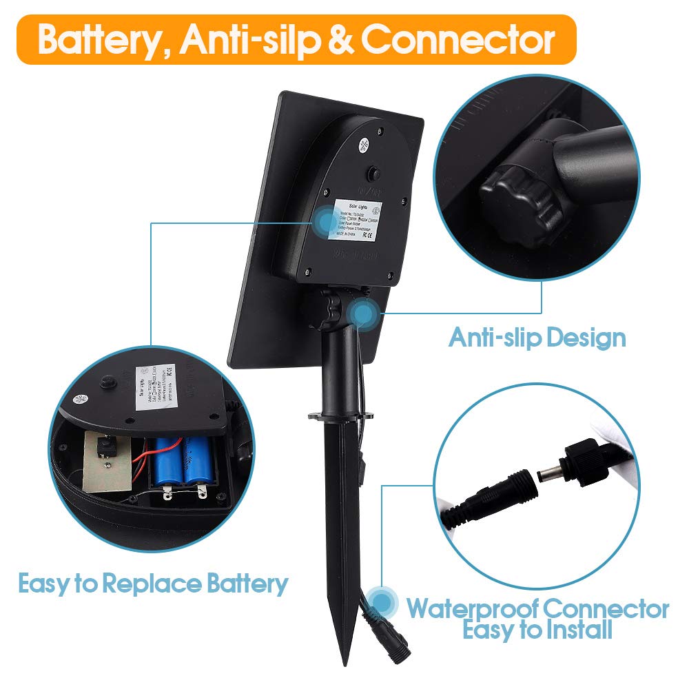 Solar Lampen Spot Tuin Licht Led Zonnepaneel Licht Voor Landscaping Waterdichte Dawn Solar Landschap Verlichting Voor Tuin Outdoor