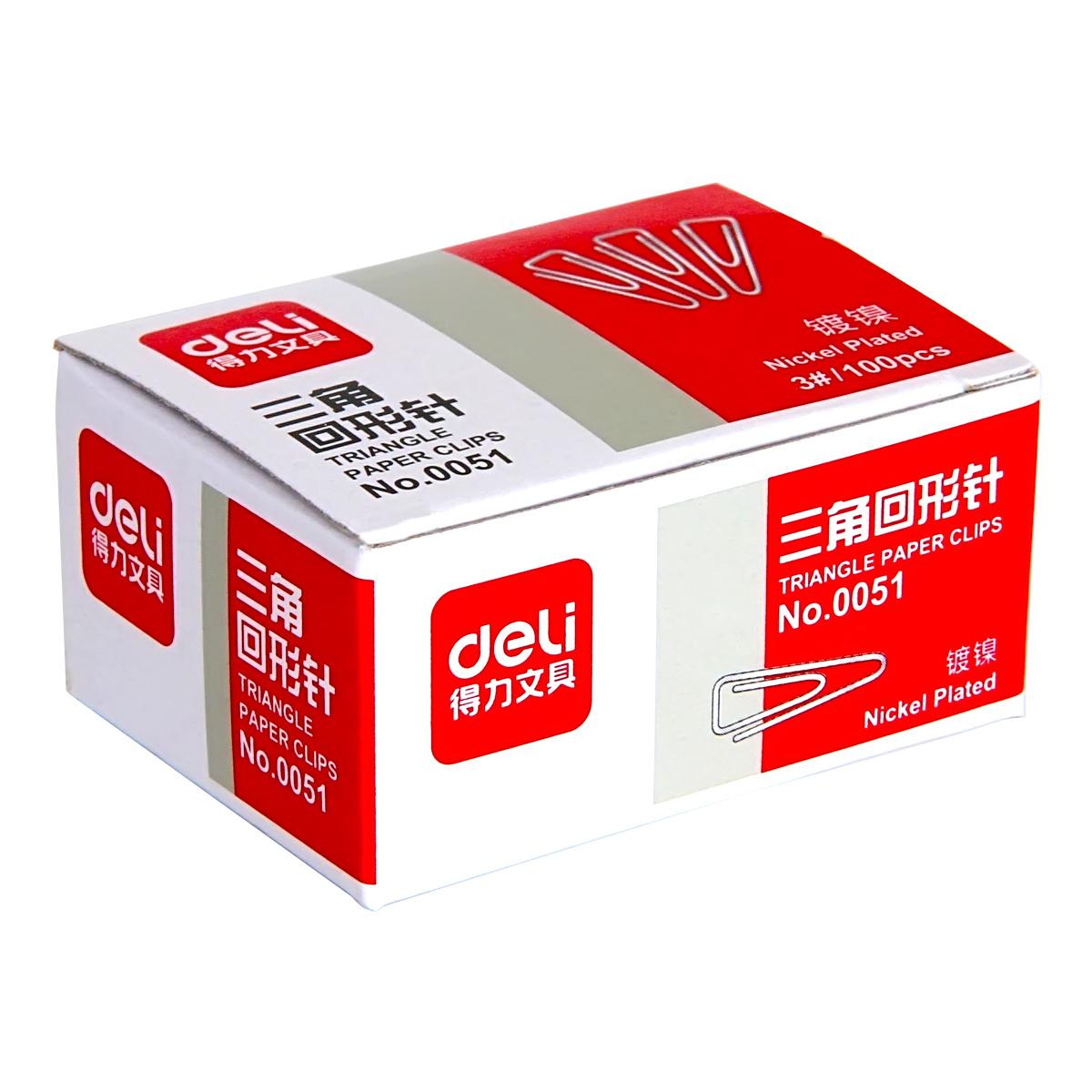 Deli (No: 39712) 100PCs 33mm U-Shaped Paper Clips, Silver– Asters Maldives