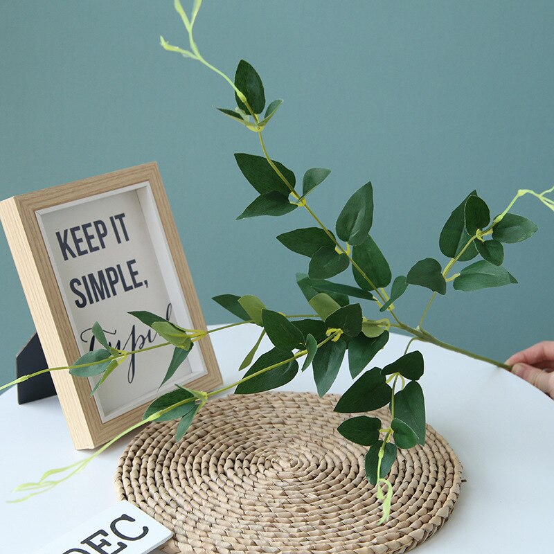 3 farve kunstige blade græs klematis plast plante gren 70cm høje kunstige planter vase hjem bryllup juledekoration: Grøn