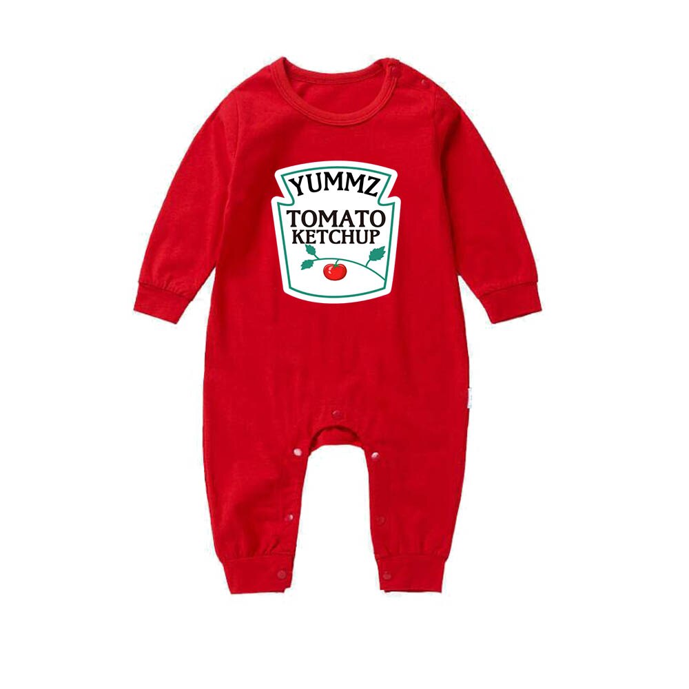 Culbutomind Yummz tomate Ketchup jaune moutarde rouge et jaune body bébé garçon jumeaux bébé vêtements jumeaux bébé garçons filles