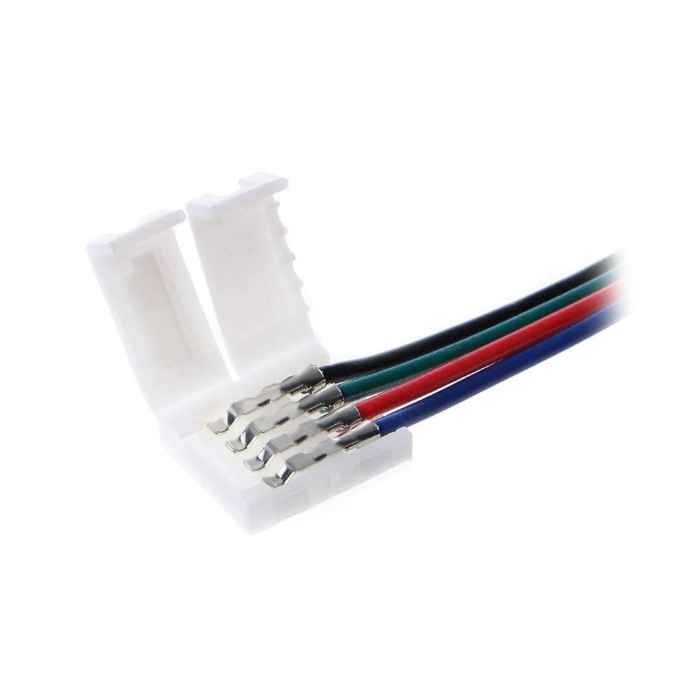 Led strip lys rgb 4 pin stik kabel led lys form 10mm leadwire til smd 5050 led strip lys gør det selv