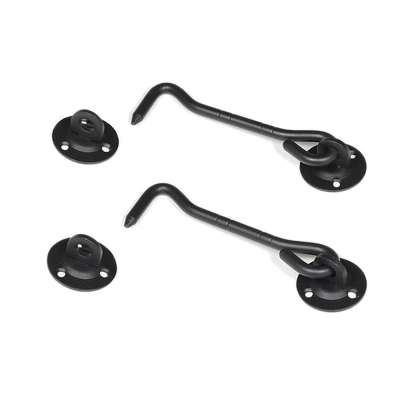 4 Stuks Zwart 4 Inch Deurklinken Klink Schuifdeuren Schuur Deur Lock Hek Poort Vergrendelingen Voor Binnendeur Kast sluiter