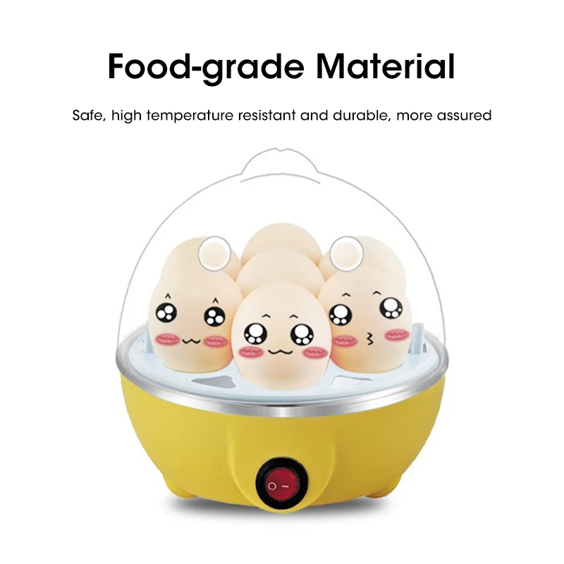 Äggkokare automatisk avstängning hem 7 ägg multifunktionell ångkokt äggkräm kokt äggmaskin frukostartefakt