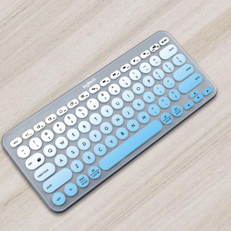 Ultra Thin Silicone Laptop Keyboard Cover Skin Protector For Logitech K380 Keyboard: WHITE