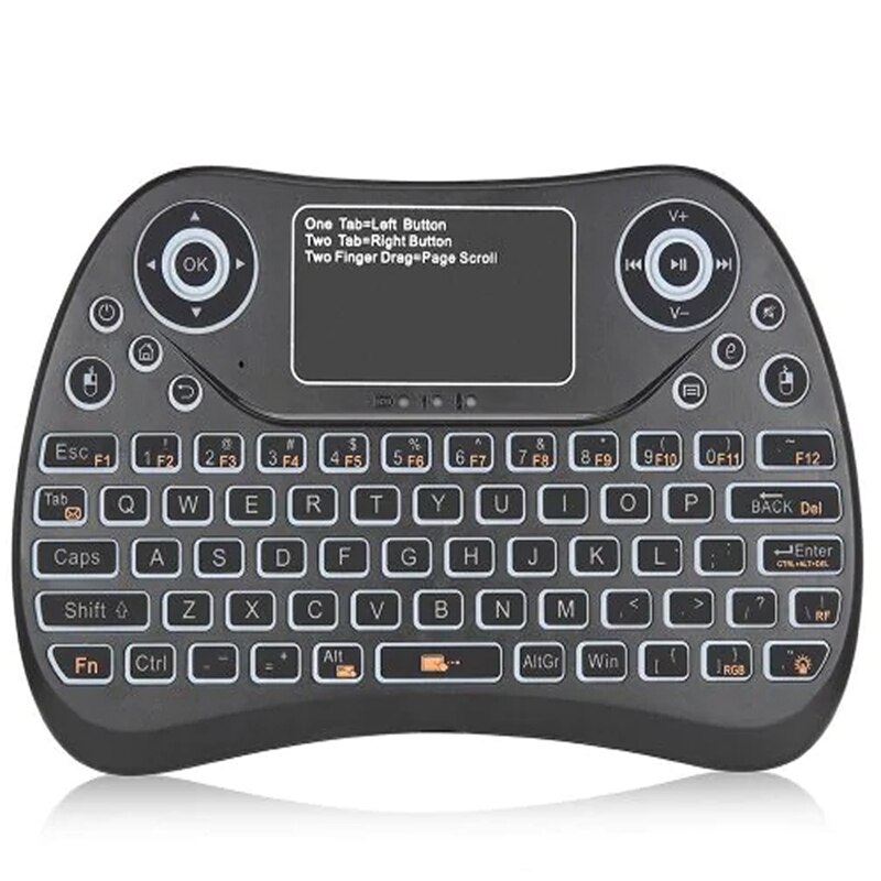VIBOTON Mini Wireless Keyboard with Touchpad Rechargeable Fly Air Mouse 2.4GHz Smart Game Keyboard for TV PC Case