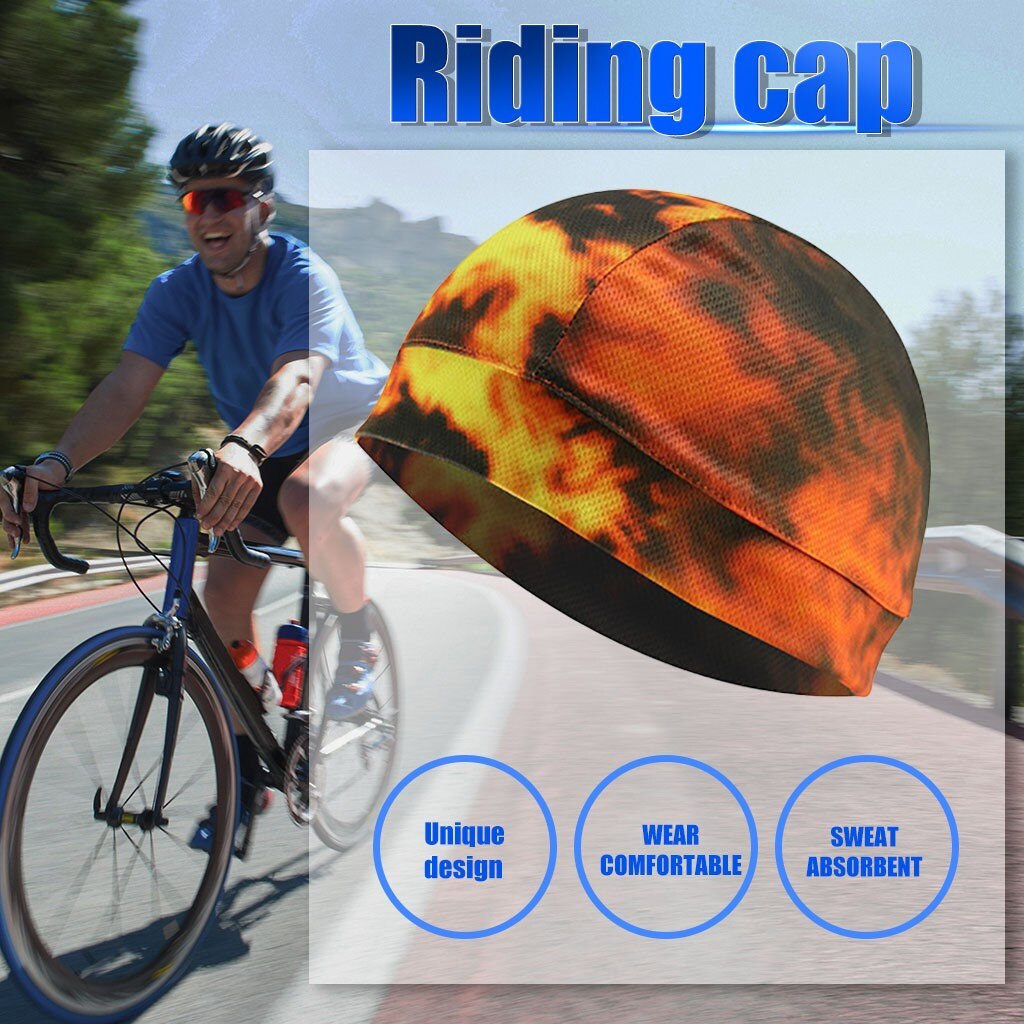 2121 Unisex Cycling Helmet Liner Skull Cap Spring Under Helmet Cap Men Women Running Beanie Hat Quick Dry Sport Caps#0814y30: N