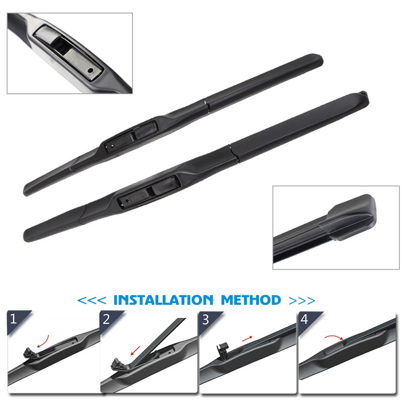 Broshoo ruitenwisserbladen van zacht rubber voor dacia sandero  mk1 mk2