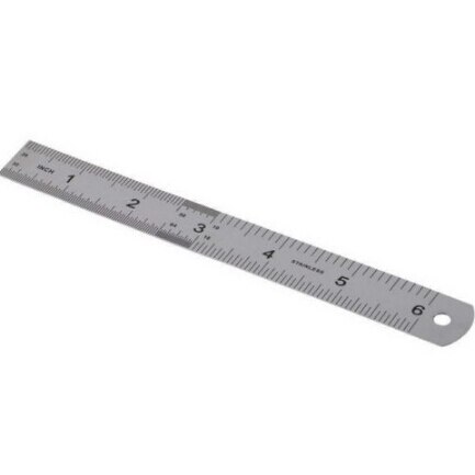 15Cm Double Side Cm/Inch Heersers Roestvrijstalen Rechte Ruler Meten: Default Title