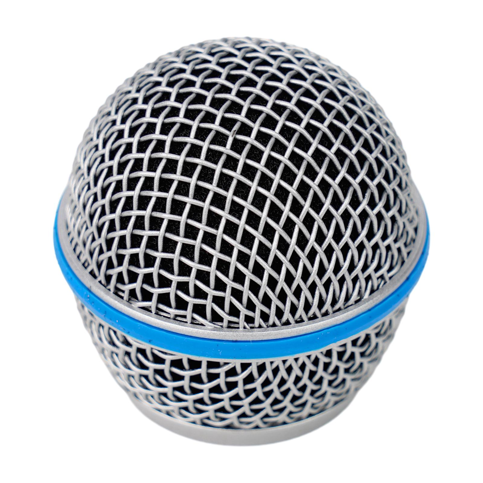 Microfoongrillkop voor 58A microfoon voor Shure Beta stalen microfoongrill Mesh Head DIY vervangende onderdelen ﻿: green