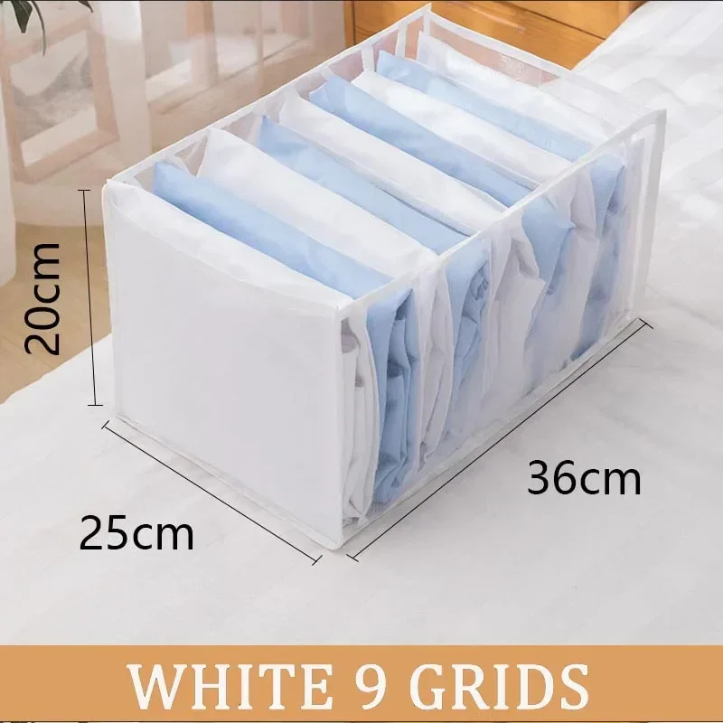 Ondergoed Organisatie Organisator voor Kast Kleding Organisator Broeken Trui Opbergkasten Laden Organisator Jeans Box: Deep Blue