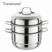 Transhome Combinatie Pot Roestvrij Staal Drie-layer Dikke Stoomboot 37 cm Soep Fornuis Stoven Pot Steelpan multifunctionele stoomboot