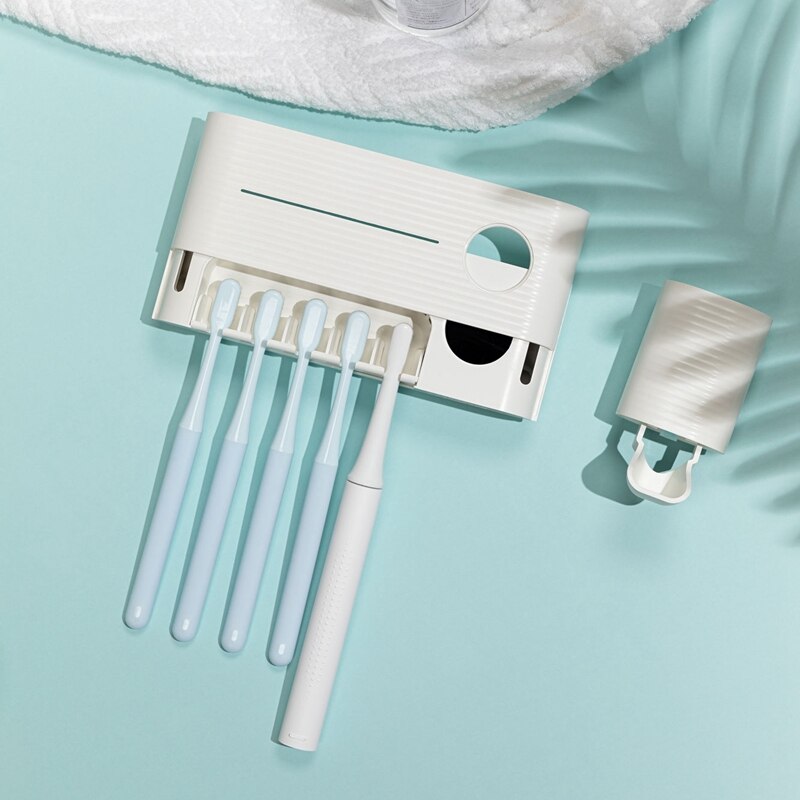 Uv lys tandbørste sterilisator holder hæmme bakteriel tandbørste antibakteriel kasse vægmonteret tandbørsteholder