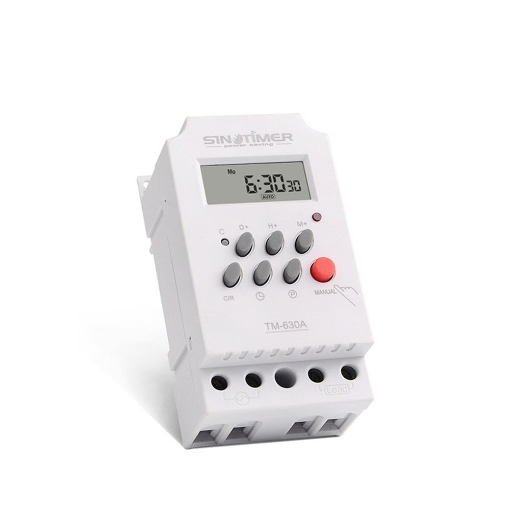 Sinotimer TM630A Zware Belasting 30a 230vac 7 Dagen Wekelijkse Digitale Elektronische Verlichting Timer Met Mini Maat En Direct Uitgangsvermogen