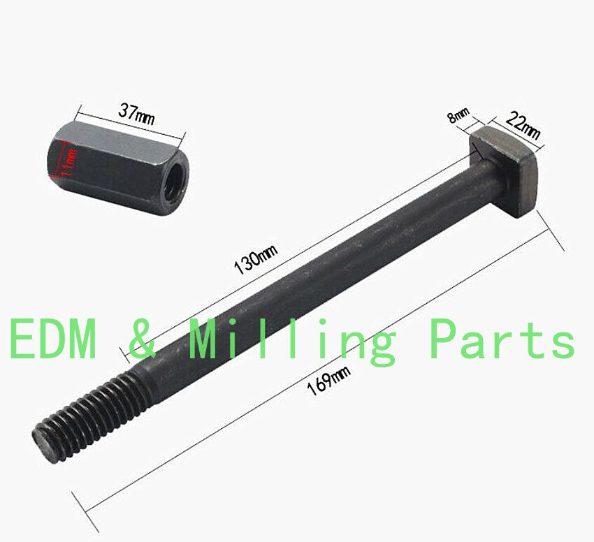 1Set Cnc Freesmachine 1/2 Draad Deel J Hoofd T-Bolt Montage M1431 Voor Bridgeport Mill