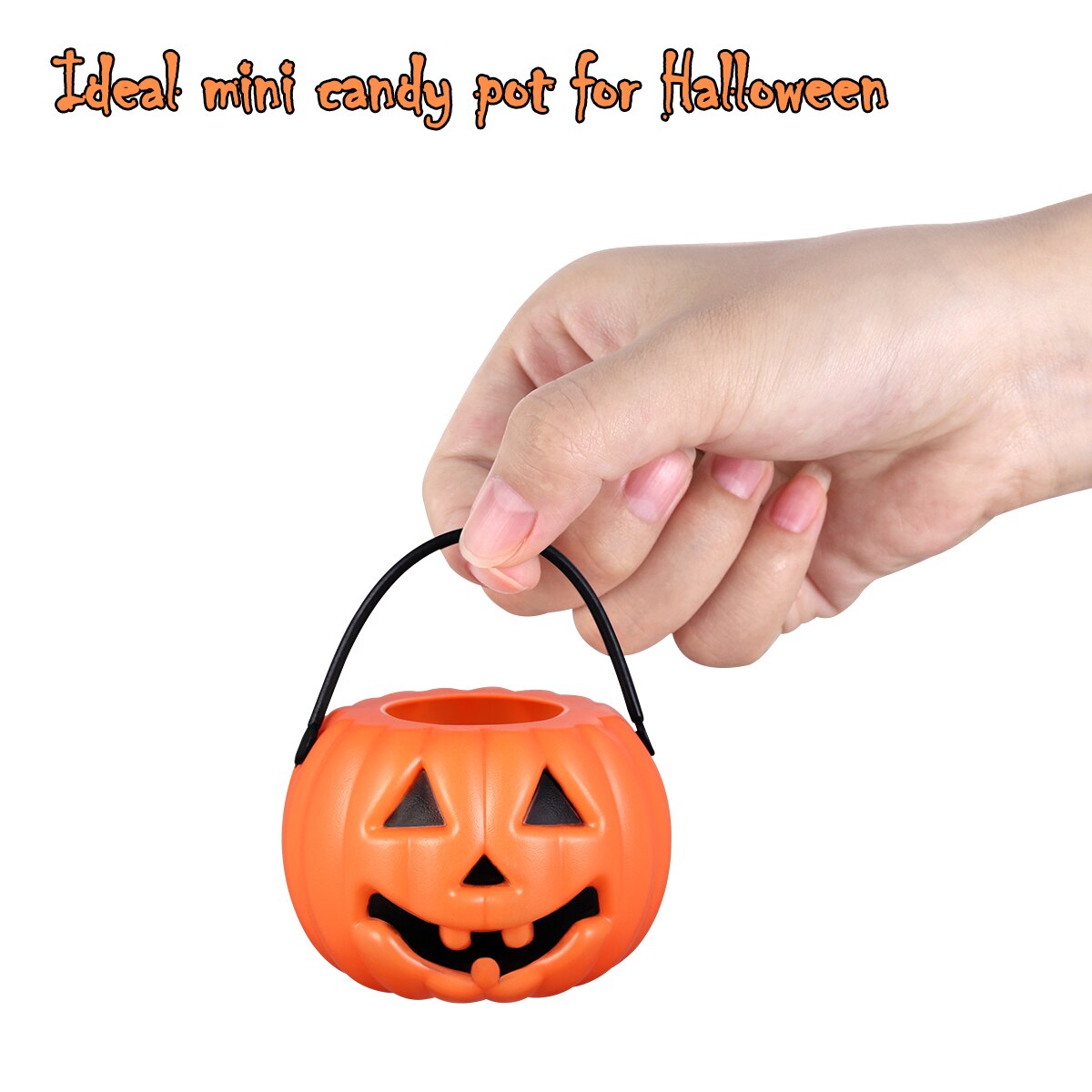 2pcs Halloween Candy Buckets Trick Or Treat Candy Pots Snack Buckets Party Holder Halloween Candy Pot Ornament Skull Witch Toy