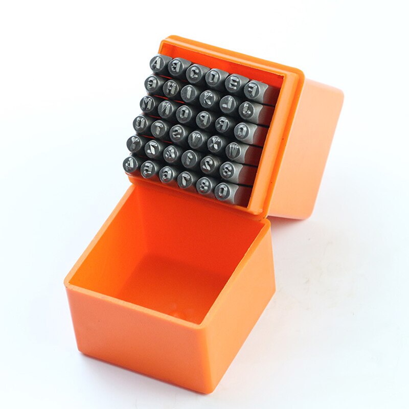 36 Pcs Stainless Steel Letter Number Stamps Punch Set Hardened Metal Leather Craft Stamp Tools Kit _WK