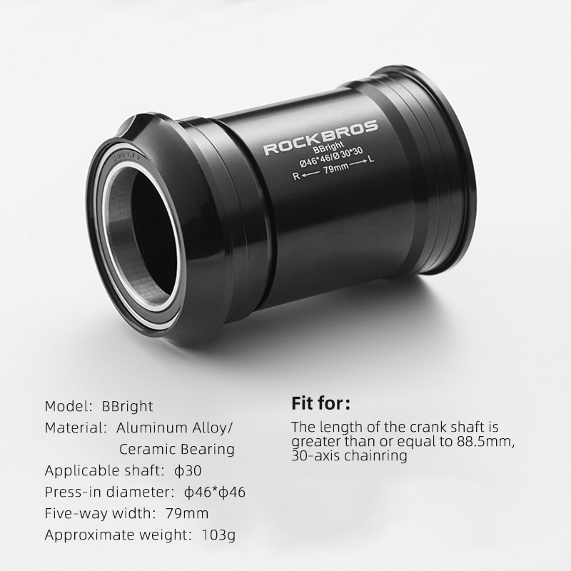 ROCKBROS-Adaptador de soportes inferiores de bicicleta, prensa de rodamiento de cerámica, eje BSA para Shimano R8000 6800 R7000 SRAM GXP SRAM DUB ROTOR 3D: BBright