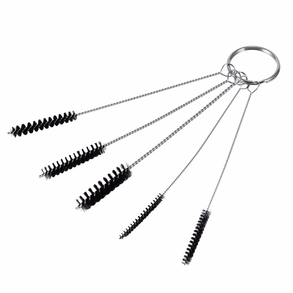 Aguja de limpieza de carbono de carburador elimina 10 agujas de limpieza y 5 juegos de herramientas de cepillos para las agujas de limpieza del carburador del coche y del Motor