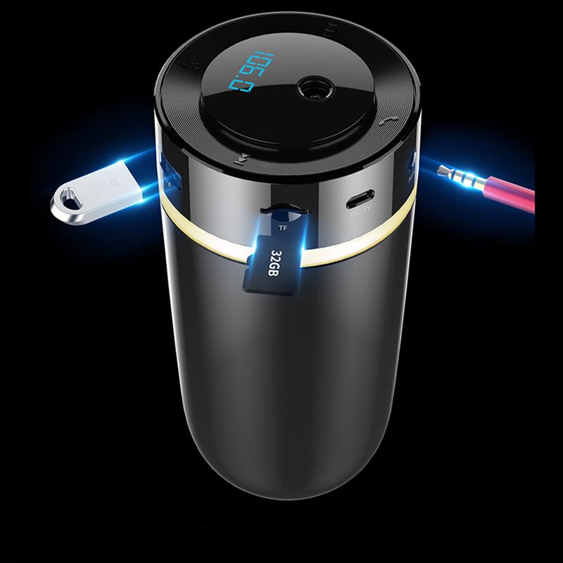 1PC Vehicle-Mounted Humidifier Car Humidifier Wireless Connecting Car Humidifier MP3 Humidifier For Car Use (Black)