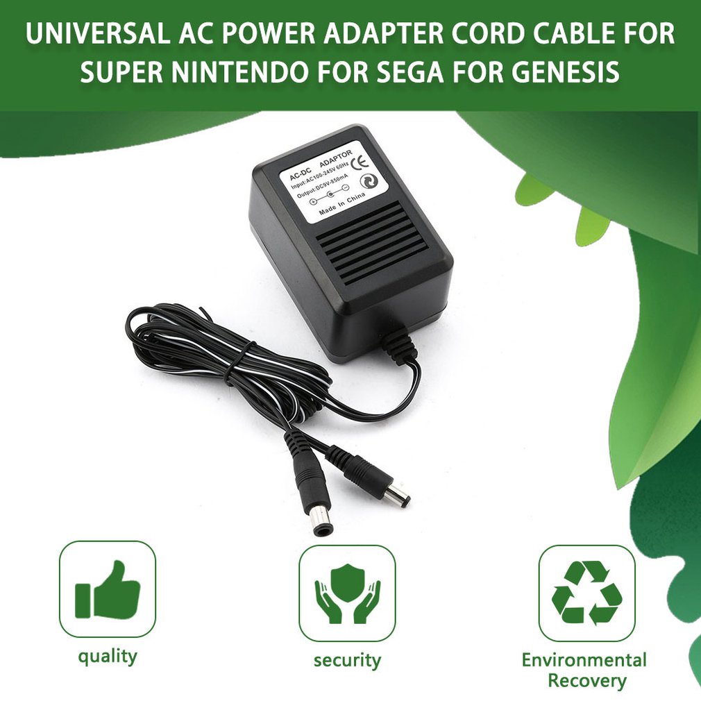 Universal 3 in 1 AC Power Adapter Cord Cable for Nintendo for Sega for Genesis Power Supply Video Game Accessories