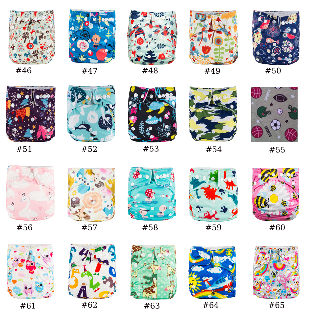Store 10pcs Washable Cloth Diaper Baby Reusable Diapers Newest Prints Babyland Baby Microfleece Nappy Pocket Style