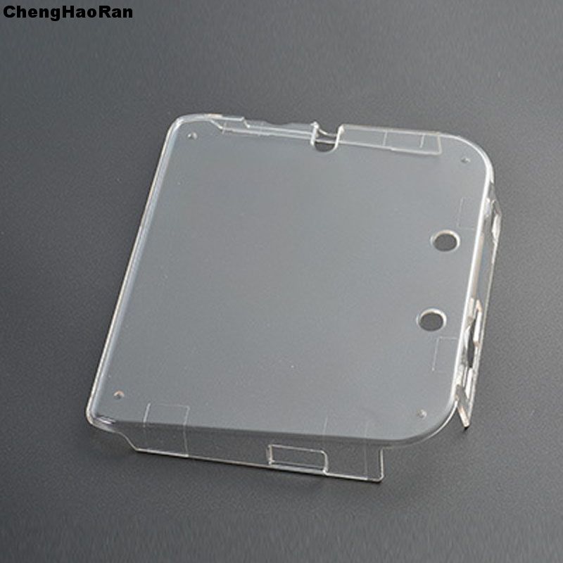 Étui de protection en cristal transparent, coque rigide pour 2DS + film anti-poussière pour Nintendo 2DS, protecteur d'écran, 1 pièce