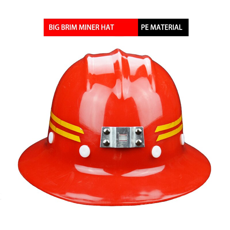 Fuld ramme hård hat konstruktion mine sikkerhedshjelm letvægts arbejdsstyrke beskyttelseshjelme med høj styrke: Rød