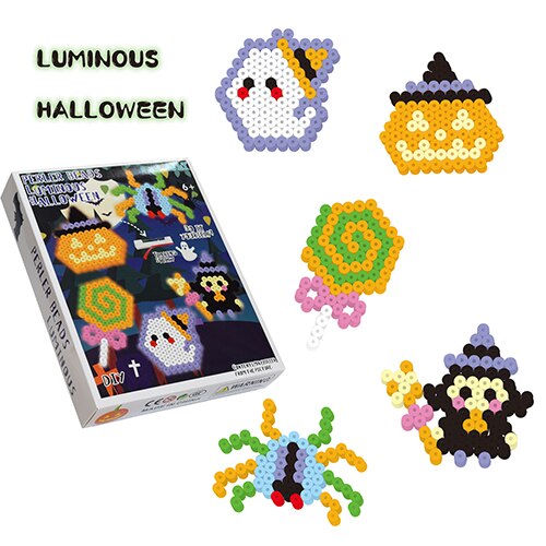 JINLETONG Hama Beads 5mm perline con fusibile luminoso set animali fai da te puzzle perline di ferro set giocattoli educativi di intelligenza fai da te: HAB021-3