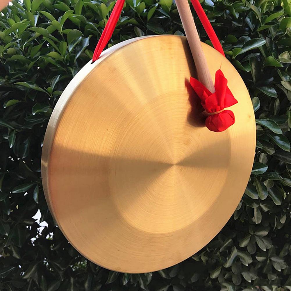 15.5cm/6 tommer mini hånd kobber gong bækken med træ trommestik mini smæk musikinstrumenter kid musik legetøj