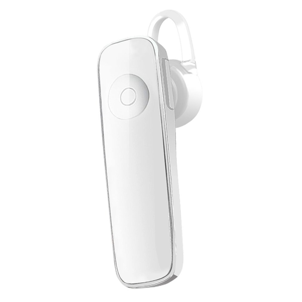 Auriculares Bluetooth M163, Mini cascos Bluetooth estéreo, auriculares inalámbricos para colgar, Auriculares deportivos manos libres con micrófono para teléfono: Blanco