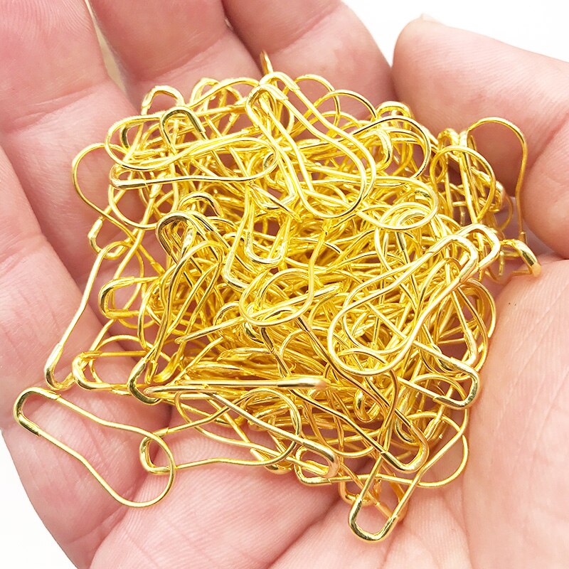 200 Pcs Calabash Form Metall Sicherheit Pins Locking Stich Marker Lock Pins Nadel Clip Marker für Stricken Gehaakte Decor DIY handwerk