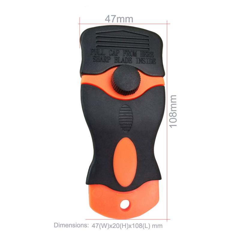 Mini Plastic Handle Razor Scraper + Blade Removal Ceramic Glass Window Colloid Sticker Remover Edge Spatula Tool