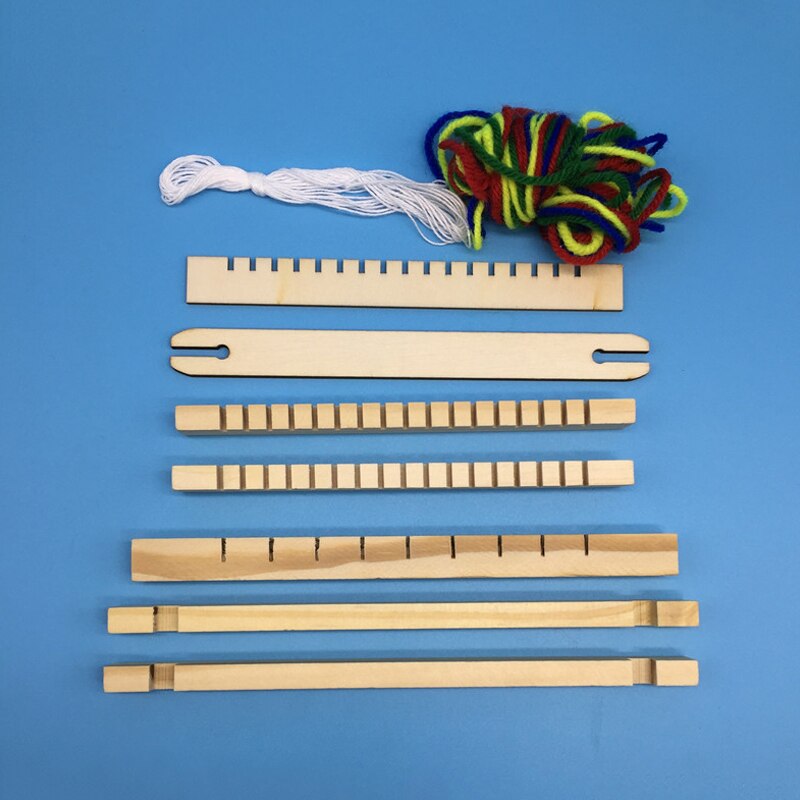Houten weefgaren, knutselgaren, handwerksjaal, handbreimachine, weefgetouw, naaigereedschap, educatief speelgoed voor kinderen