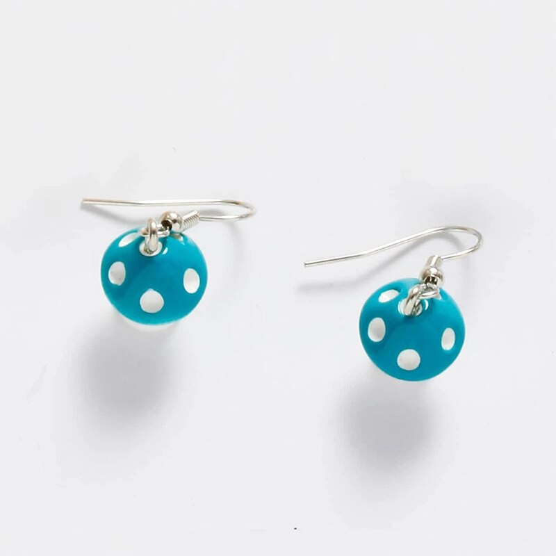 Boucles d'oreilles pendantes en forme de champignon pour femmes et filles, bijoux mignons faits à la main, 8 couleurs, 1.2x3.3cm, petits