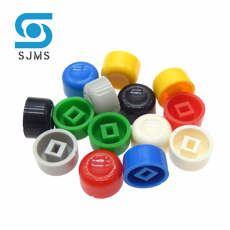Capuchon de bouton-poussoir Tactile Micro A01, 50 pièces, pour interrupteurs 5.8x5.8, 7x7, 8x8x8.5x8.5mm, 7 couleurs, 13.2x7.8MM: Random Color Mixing