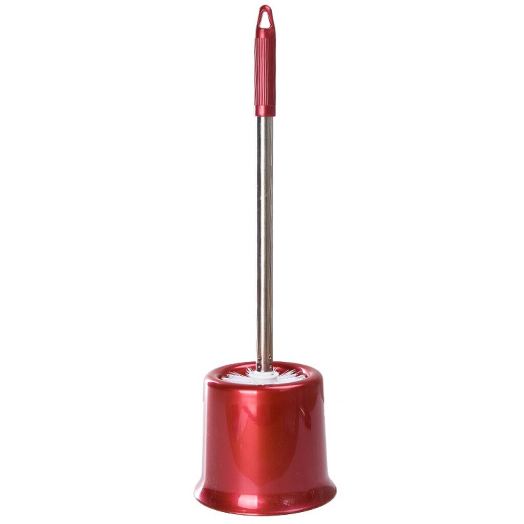 En Acier inoxydable à Long Manche Brosse de Toilette Ensemble Feuille Brosse Wc Set De Support Pour Toilettes Outils Propres Salle De Bain # p30: A
