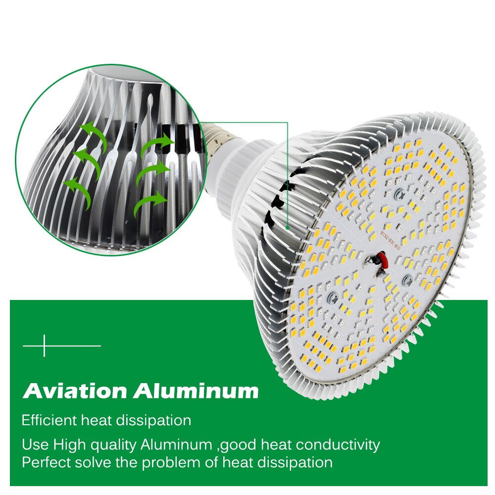 Phyto-lampe LED pour culture hydroponique de légumes, E27, 250W, éclairage à spectre complet pour plantes à floraison, SMD2835