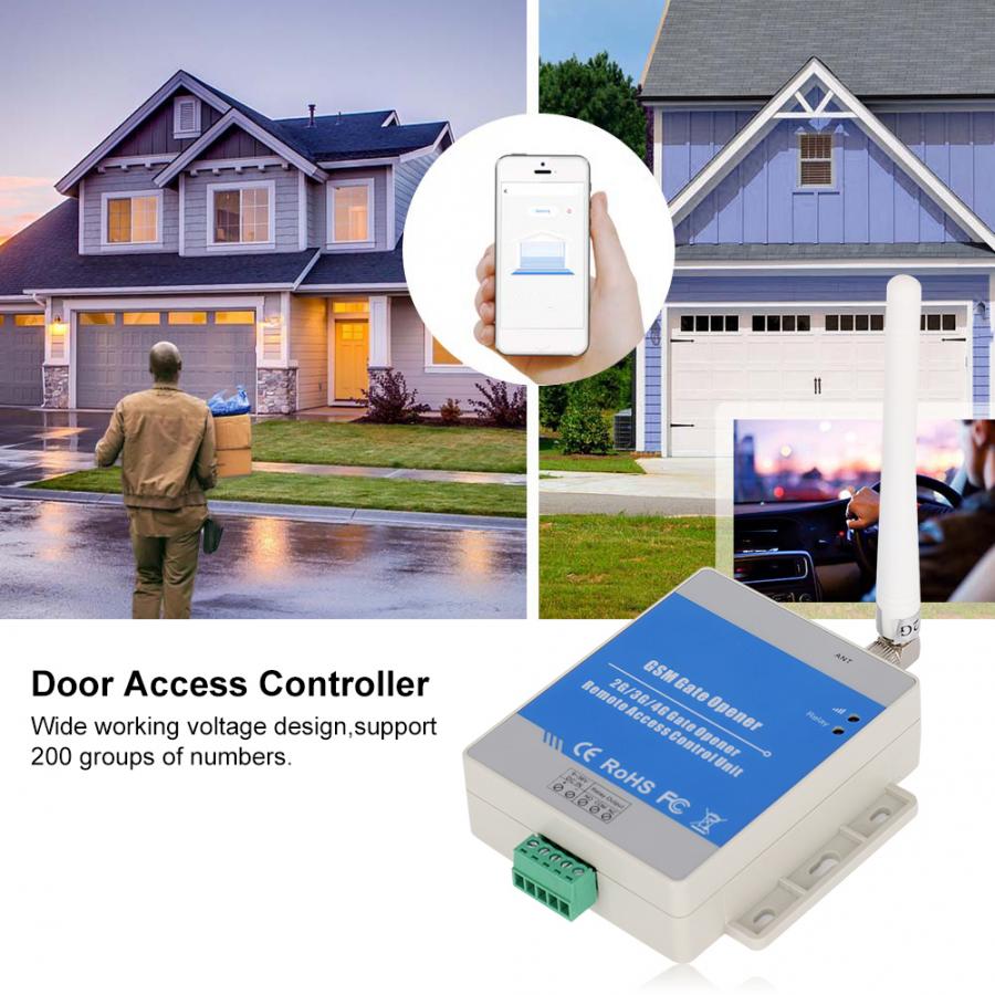 GSM Gate Opener Relay Automatic Remote Access Controller by Free Call RTU5034 GSM Gate Opener